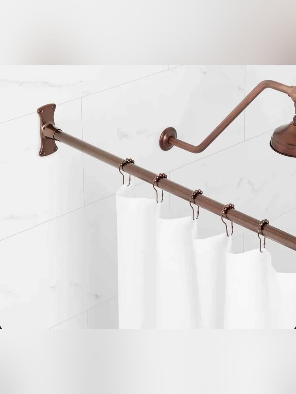 66" Straight Solid Brass Shower Rod - Brand New